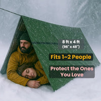 2-Person Emergency Tent Waterproof Camping Travel Pergola Family Campaign House Tourist Tents Cool Gear Equipment Coat OtdoorEdge Supply