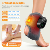 Electric Foot Massager Heated Vibration Cordless Ankle Wrap Portable Leg Care Relaxation Pad For Home Office Women Seniors Outdoor Kinetics