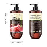 500ml SADOER Rose Fragrance Shower Gel Plant Extract Gentle Cleansing Moisturizing Soft Smooth Body Wash Daily Bath Skin Care Outdoor Kinetics