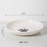 Pet Ceramic Bowl, High Footed Ceramic Cat Food Bowl, Snack Bowl, Anti Overturning Indoor & Outdoor Feeding Drinking Accessories Outdoor Kinetics