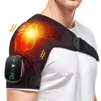 Electric Heating Shoulder Massage Belt Back Shoulder Brace Shoulder Support Adjustable Led Hot Compress Heating Shoulder Shawl Outdoor Kinetics