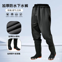 Waist High WadersThickened Half Body Waterproof Overalls One-piece Fishing Waders Lightweight Breathable Wading Pants with Boots OtdoorEdge Supply