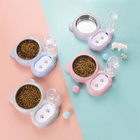 Keep Your Pet Hydrated and Well-Fed with This 2-in-1 Food and Water Bowl Set and Automatic Water Bottle! Outdoor Kinetics