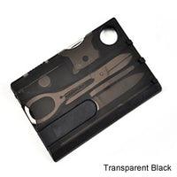 Nine-piece Multifunctional Tool Card Office Stationery Letter Opener Screwdriver Portable Outdoor Survival  Camping Gear OtdoorEdge Supply