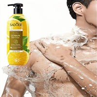 Lemon Shower Gel 400ml, Hypoallergenic, Alcohol-Free, Moisturizing, Nourishing for Skin Care, Refreshing and Oil-Controlling, Suitable for Use All Year Round, Easily Controls Oil and Cleanses Dirt through Rubbing, and Lasts f Outdoor Kinetics