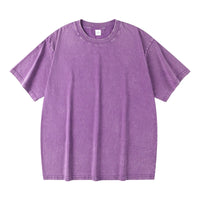 Men's Women Washed Vintage T-Shirts Street Hip Hop Retro Punk T Shirt Harajuku Casual Cotton Short Sleeve Couple TShirts Tees Outdoor Kinetics