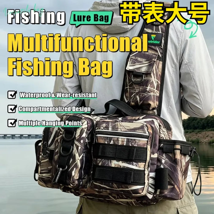 Fishing Tackle Backpack, Lure Box Gear Storage Bag, Men Fly Fishing Backpack with Rod Holder Sling Shoulder Bag. OtdoorEdge Supply
