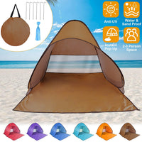 Pop Up Beach Tent Sun Shade Shelter Anti-UV Automatic Waterproof Tent Canopy for 2/3 Man w/ Net Window Storage Bag for Outdoor Beach Camping Fishing P GBruno Store