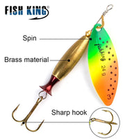 FISH KING Metal Spinner Lure | Long Cast Hard Bait for Bass, Pike, and Saltwater Fishing Game On Interactive LLC (OnlyTenBucks.com)