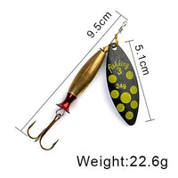 FISH KING Metal Spinner Lure | Long Cast Hard Bait for Bass, Pike, and Saltwater Fishing Game On Interactive LLC (OnlyTenBucks.com)