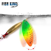 FISH KING Metal Spinner Lure | Long Cast Hard Bait for Bass, Pike, and Saltwater Fishing Game On Interactive LLC (OnlyTenBucks.com)