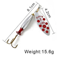FISH KING Metal Spinner Lure | Long Cast Hard Bait for Bass, Pike, and Saltwater Fishing Game On Interactive LLC (OnlyTenBucks.com)