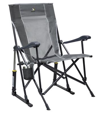 GCI Outdoor RoadTrip Rocker folding camping chair with beverage holder
