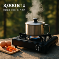 Portable Camping Stove with Dual Fuel and Piezo Ignition LJGDeals
