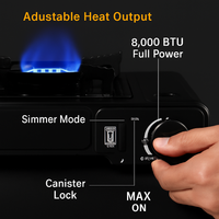 Portable Camping Stove with Dual Fuel and Piezo Ignition LJGDeals